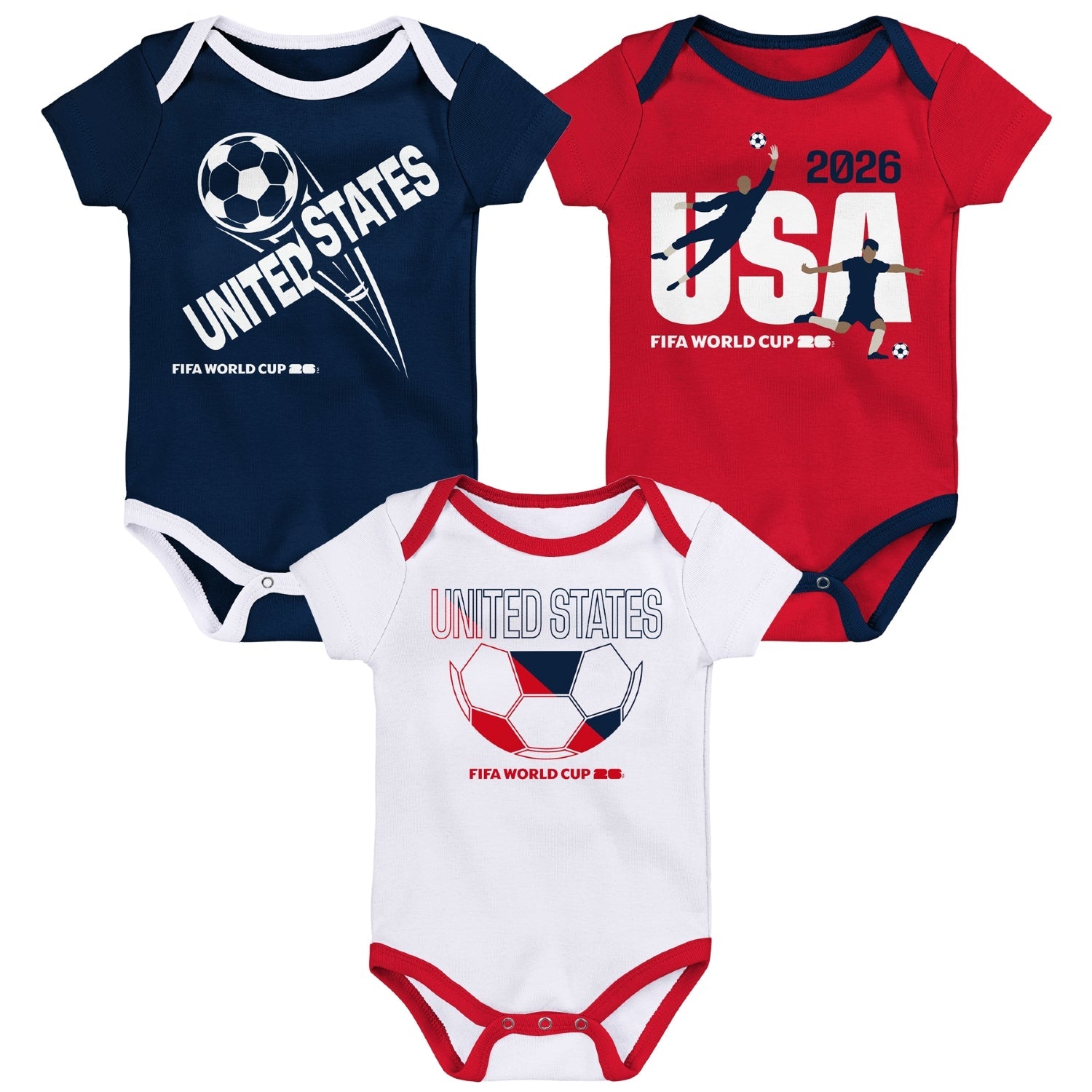 FIFA World Cup 2026™ USA Onesie 3 Pack - Infant