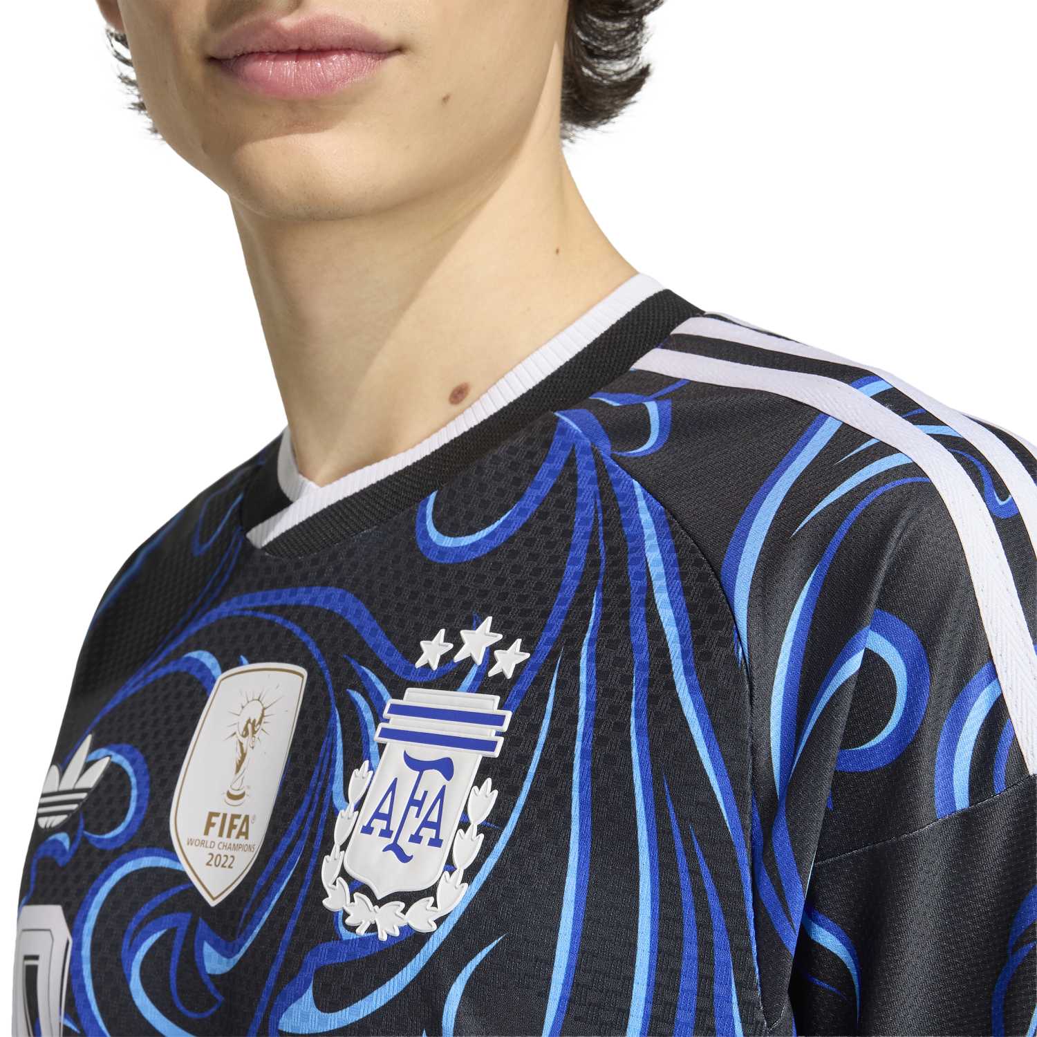 Argentina 26 Messi Away Authentic Jersey - Men's